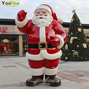 Escultura <span class=keywords><strong>de</strong></span> Fibra <span class=keywords><strong>de</strong></span> Vidrio <span class=keywords><strong>de</strong></span> Santa Claus <span class=keywords><strong>de</strong></span> Tamaño Real Enviando Regalos para Navidad - Product Image 6