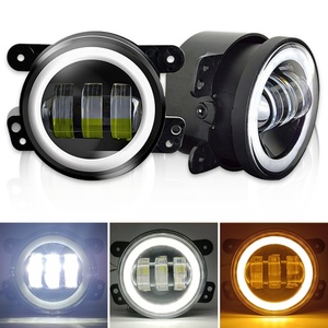 Luces Antiniebla LED de 4 Pulgadas con Anillo Halo, Ojos de Ángel, Lente LED, Luz de Trabajo DRL para Jeep Wrangler, Luz Antiniebla LED para Conducción Todoterreno - Product Image 2