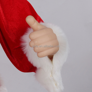 150CM rosso animato <span class=keywords><strong>Santa</strong></span> <span class=keywords><strong>Claus</strong></span> figurine in piedi personalizzato a grandezza naturale Noel Baba danza musicale e canto decorazione della festa di natale - Product Image 5