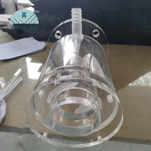 Tuyau acrylique transparent à grand diamètre, tuyau rond en PEHD flexible, verre organique avec bride flexible pour équipement expérimental - Product Image 2