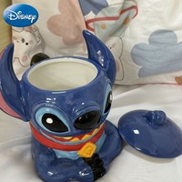 Lilo & Stitch Tasse à café en céramique sculptée en 3D Accessoires de cuisine officiels Disney Verres à collectionner pour la cuisine à domicile