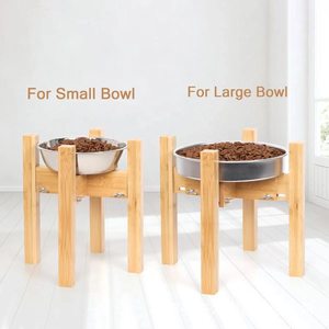 Soporte de madera para comedero de gatos, comedero grande para perros de pie, suministros para mascotas, mesa de comedor para mascotas, comedero elevado - Product Image 2