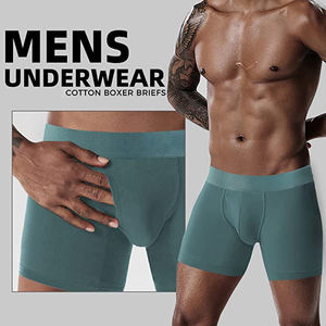 Biancheria intima uomo Boxer slip cotone elasticizzato disegni personalizzati Logo <span class=keywords><strong>5</strong></span> pollici Inseam uomo biancheria intima taglie forti per gli uomini - Product Image 3