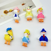 Haute qualité mode canard 3D résine Microlandschaft ceinture crochet dessin animé animaux pendentif résine canard pour la décoration
