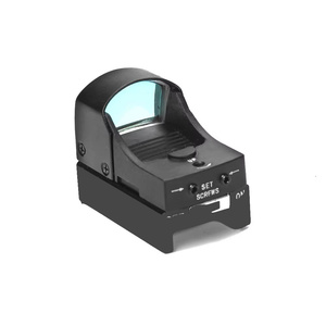 Mini Mirino Olografico Tattico ad Alto Profilo Impermeabile con Punto Rosso, Ottica Reflex, Lente <span class=keywords><strong>Obiettivo</strong></span> Multistrato da 22mm in Metallo - Product Image 1