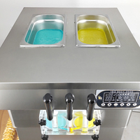 Mesin Es Krim Mini Otomatis Komersial Bersertifikasi ETL CE, Silinder Stainless Steel 1.8L, Buatan Es Krim Buah dalam 4 Menit