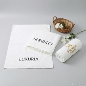 Serviettes personnalisées Ephesos, broderie <span class=keywords><strong>personnalisée</strong></span> de noms/initiales. Ensemble de 2 serviettes de toilette 100% coton pour adultes et enfants. Salle de bain Piscine - Product Image 4