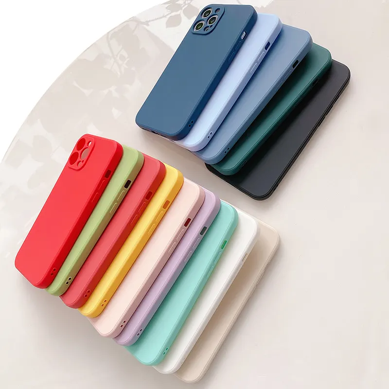 Grosir Casing Ponsel Silikon dengan Lapisan Serat Mikro untuk iPhone XS XR 7 8 Plus 11 12 Mini 13 Pro Max Casing Ponsel