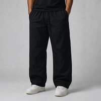 Pantalon de jogging coupe droite ample pour homme, taille mi-haute, en nylon respirant à séchage rapide, coupe-vent, avec taille élastique et design détachable, idéal pour l'été