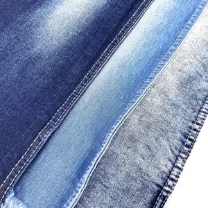 Best Quality Workable Price Spandex Super High Stretch Denim Fabric 9.68oz Indigo No Slub Twill Jeans Material