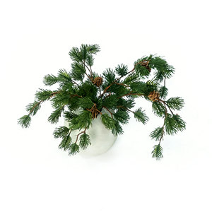 Ramas de <span class=keywords><strong>Pino</strong></span> Artificiales en Maceta de Cerámica, Planta Verde Decorativa, Flor Artificial, <span class=keywords><strong>Bonsái</strong></span> de <span class=keywords><strong>Pino</strong></span>, Decoración Interior y Exterior - Product Image 4