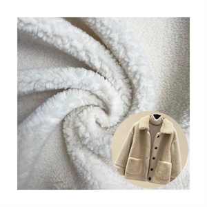 Vente directe d'usine, tissu en laine sherpa 100% polyester, 280 g/m², anti-rétrécissement, doux et confortable, tissu pour vêtements d'extérieur pour hommes et femmes - Product Image 2