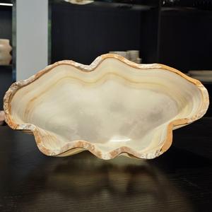 Cuenco Decorativo <span class=keywords><strong>de</strong></span> Mármol <span class=keywords><strong>Ónix</strong></span> Natural - Frutero <span class=keywords><strong>de</strong></span> Piedra <span class=keywords><strong>de</strong></span> Lujo para Decoración <span class=keywords><strong>de</strong></span> Mesa en Hogares y Hoteles - Product Image 2