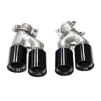 Sypes voiture acier inoxydable silencieux pointe buse tuyau d'échappement tuyau d'échappement embout d'échappement pour BMW G30 G31 G38 G32 525i 528i 530i M5 Style