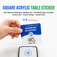 Individuell Bedruckte NFC-Zahlungs- und Mitgliedskarte NTAG215 Google-Bewertung RFID-Tipp-Tag Selbstklebend PVC Wasserdicht für Unternehmen