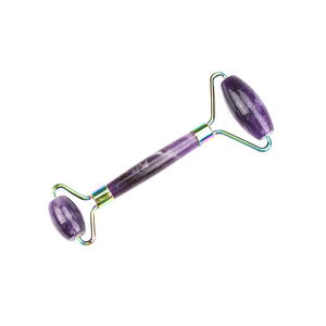2020 Venta caliente, cuidado de la <span class=keywords><strong>Piel</strong></span> púrpura de cristal de amatista de Guasha conjunto Jade rodillo para la cara - Product Image 1