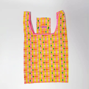 Bolsas de Compra Plegables de Poliéster 210D con Logotipo Impreso Personalizado, Bolsa de Mano Resistente al Desgarro, Bolsa de Compra con Patrón de Rayas de Nailon - Product Image 5