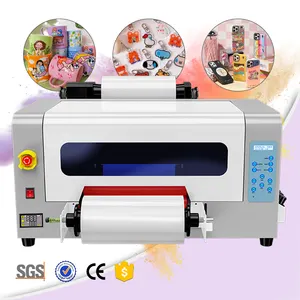 Stiker bungkus cangkir gulung A3 Inkjet 30Cm mesin cetak Uv Film Ab 2 in 1 XP600 Impresora dengan Laminator