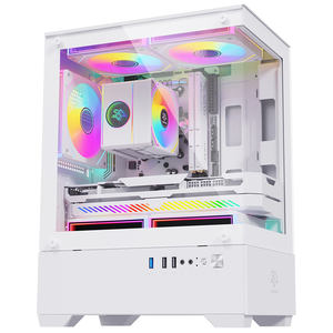 Boîtier d'ordinateur de jeu vertical innovant Snowman Micro <span class=keywords><strong>ATX</strong></span> avec panneau latéral en verre, design unique, se démarque de la foule - Product Image 1