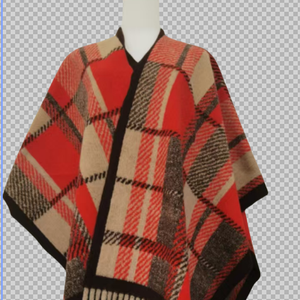 新しいファッションレタージオメトリプリントポリエステルシルクスカーフ、女性用冬装飾用大型アクリルストールショール - Product Image 1