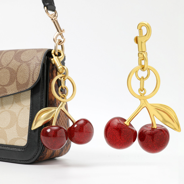 2026 Premium Quality Cherry Fruit Luxurious Bag Accessories Bag Pendant Luxury Cherry Keychain