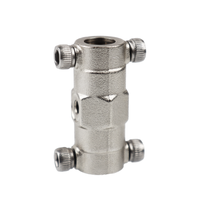 Qihong – Buse de pulvérisation haute pression en laiton 200 bars, double orifice, raccord à jet direct, buse de brumisation 180°, filetage 9,52 mm, pour jardinage