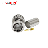 Connecteur BNC mâle Q9 équivalent CANARE 75 ohms à sertir pour câble coaxial RF HD-SDI RG6 RG59, fabriqué en Chine