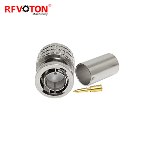 Trung Quốc nhà máy canare tương đương 75ohm Q9 BNC Nam cắm uốn trên RF HD-SDI đồng trục kết nối cho RG6 RG59 Coax Cable - Product Image 6