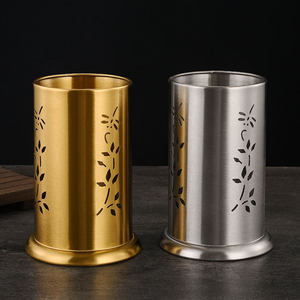 Support à baguettes en acier inoxydable, organisateur de cuisine multifonction, cage de rangement pour couverts, hauteur 6-7,9 pouces - Product Image 3