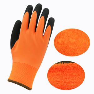 Alto rendimiento poliéster acrílico Palma arena acabado doble látex recubierto impermeable térmico frío clima invierno trabajo guantes - Product Image 3