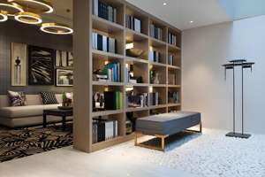Modern New Office <b>Bookshelf</b> with Glass Door Living Room Wooden Bookcase Wall Storage <b>Cabinet</b> Design Manufacture - Product Image 3