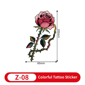 Autocollants de tatouage temporaires en papier vintage américains traditionnels sexy et tendance pour le corps, imperméables, bras, jambe, blanc, fête, festival - Product Image 4