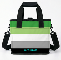 Sac isotherme pliable Aroflux Rainbow pour le travail, le camping, étanche et anti-fuite, avec bandoulière
