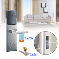 Prix de gros RFID Système de verrouillage par carte de chambre d'hôtel Serrures de porte intelligentes sans clé pour portes en bois Serrure de porte intérieure