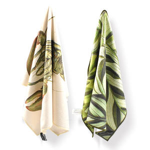 <strong>Sage</strong> <strong>Green</strong> <strong>Tea</strong> <strong>Towel</strong> for Heat Transfer Quick-Dry Microfiber Diamond Weave Kitchen Cleaning Cloth Knitted Pattern Compressed - Product Image 3