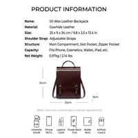 Nouveau sac à dos en cuir pour femme, style universitaire britannique, sac d'école pour étudiants, sac à dos rétro simple en cuir de vachette pour ordinateur