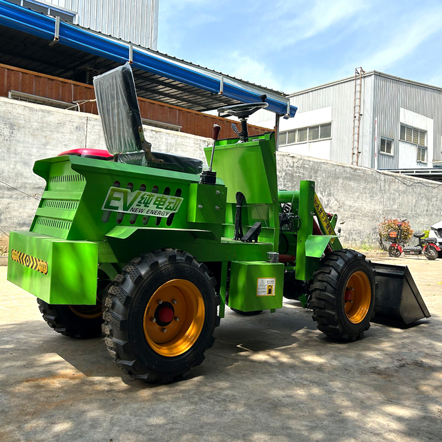 Free Shipping Chinese Mini Electric Front Loader 4WD Wheel Loader with Fully Hydraulic System 18HP Engine Hydraulic Pump Gearbox