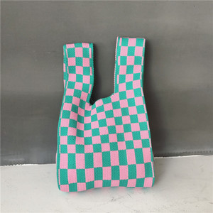 Bolso de tiras de punto para mujer, bolsa de mano de ganchillo hecho a mano, para <span class=keywords><strong>invierno</strong></span> y <span class=keywords><strong>otoño</strong></span>, <span class=keywords><strong>2022</strong></span> - Product Image 2