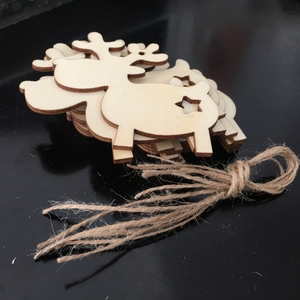 Décorations de Noël en <span class=keywords><strong>bois</strong></span> en forme de <span class=keywords><strong>cerf</strong></span> 2023 Accessoires - Product Image 2