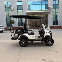 Nouveau modèle personnalisable, chariot de golf électrique solo en métal avec moteur AC 4KW, 4 places, batterie lithium 72V pour terrains de golf