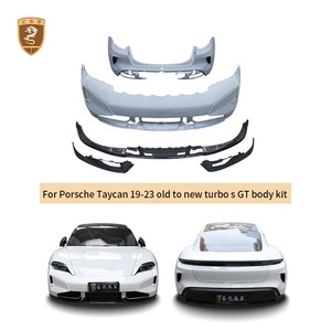 Kit carrosserie complet pour <span class=keywords><strong>Porsche</strong></span> <span class=keywords><strong>Taycan</strong></span> 2019-2023, transformation en nouveau modèle <span class=keywords><strong>Turbo</strong></span> <span class=keywords><strong>S</strong></span> GT, en carbone sec, comprenant : lèvre de pare-chocs avant, pare-chocs arrière avec évents - Product Image 6