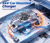 Pengisi Daya Baterai Li-ion 24V25A 25.2V29.2V29.4V untuk Mobil, Pengisi Daya Baterai Lifepo4 untuk Mesin Pembersih Lantai Robot AGV