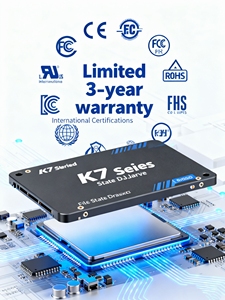 Faspeed K7 tốc độ cao SSD SATA Rev chạy 3.0 im lặng, 128GB/256GB/512GB/1TB/2TB, bảo hành 3 năm - Product Image 3