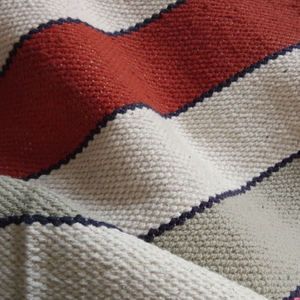 Tapis traditionnels du Rajasthan Kilim, tissés à la main, 100% fibre de bambou, multicolores, à rayures carrées, pour la maison, le couloir, les voitures, les hôtels, les bureaux, en nylon - Product Image 1