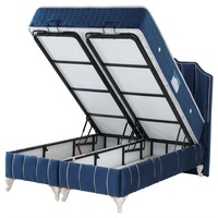 Conjunto de muebles de dormitorio de lujo, cama King Size moderna o baja, suministro de fábrica