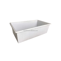 Réservoir d'eau Tradineur Plateau réfrigérateur blanc 2000L Poly qualité alimentaire grands pots de plantes carrés en plastique aquaponique aquarium