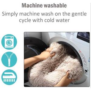 Cama de felpa de lujo para perros, lavable, extraíble, mediana, personalizada, redonda, ecológica, impermeable, de piel sintética, 80cm - Product Image 5