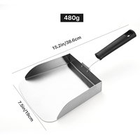 CUISYERA Spatule de transfert alimentaire en acier inoxydable à long manche, pelle de barbecue pour pizzas, frites et snacks, accessoires de barbecue