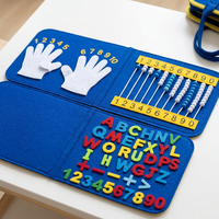 Tableau d'activités sensorielles interactif en feutre, jouet éducatif en tissu doux, cadeau d'apprentissage pour les tout-petits