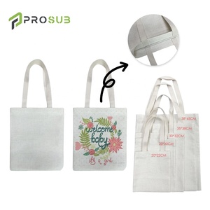 Prosub Sublimation Shopping Shoulder Bags Custom Printing Logo Linen Blank Sublimation Tote Bag